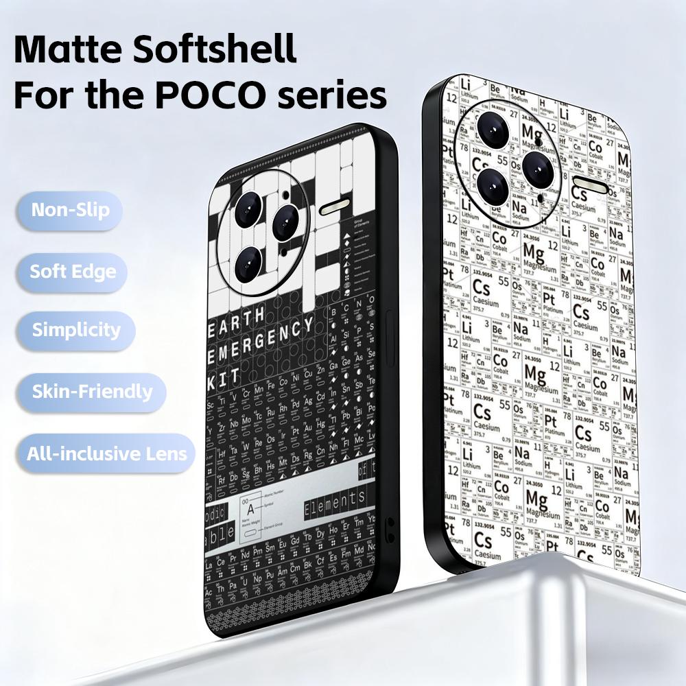 Xiaomi Poco X6 - Coque de téléphone avec tableau périodique