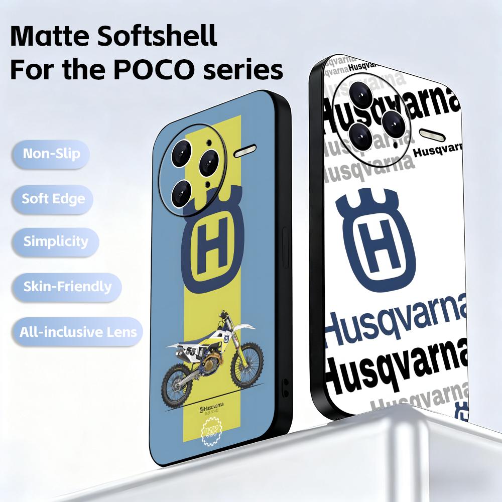 Xiaomi Poco X6 - Coque de téléphone H-Husqvarna pour moto,